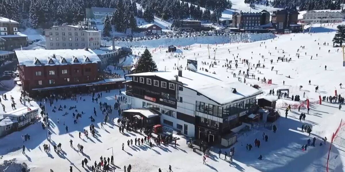 Uludağ zirvesinden Bursa panoramik manzarası
