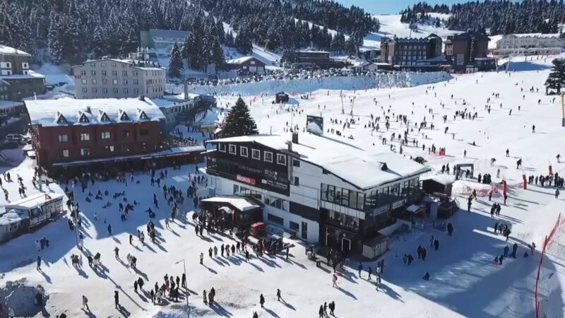 Uludağ zirvesinden Bursa panoramik manzarası